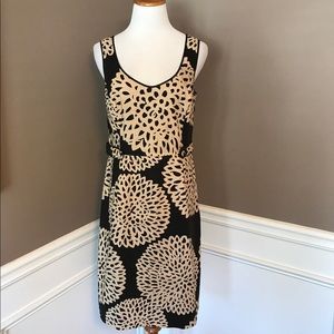 Boden Gray & Beige Floral Sheath Dress